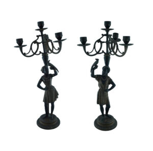 Pareja Candelabros de Calamina