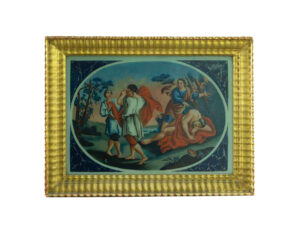 Cristales Pintados con Motivos Bíblicos – Italia, Siglo XVIII