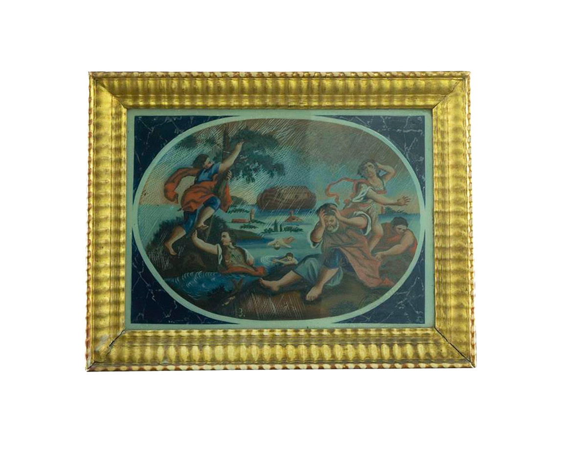 Cristales Pintados con Motivos Bíblicos – Italia, Siglo XVIII - Imagen 3