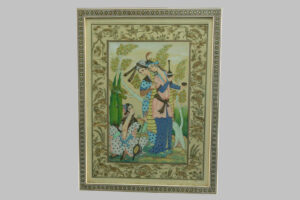 Gouache y Acuarela sobre Papel: Escena Oriental