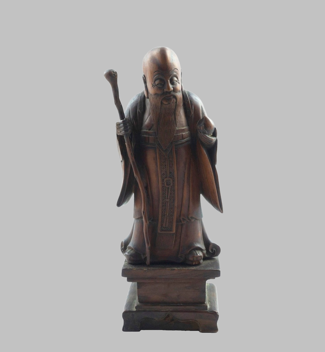 Talla de Madera: Figura de «Shou Xing»