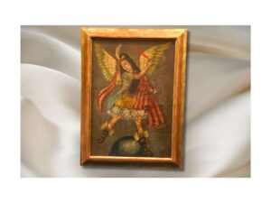 Óleo sobre tela, Arcángel con espada.