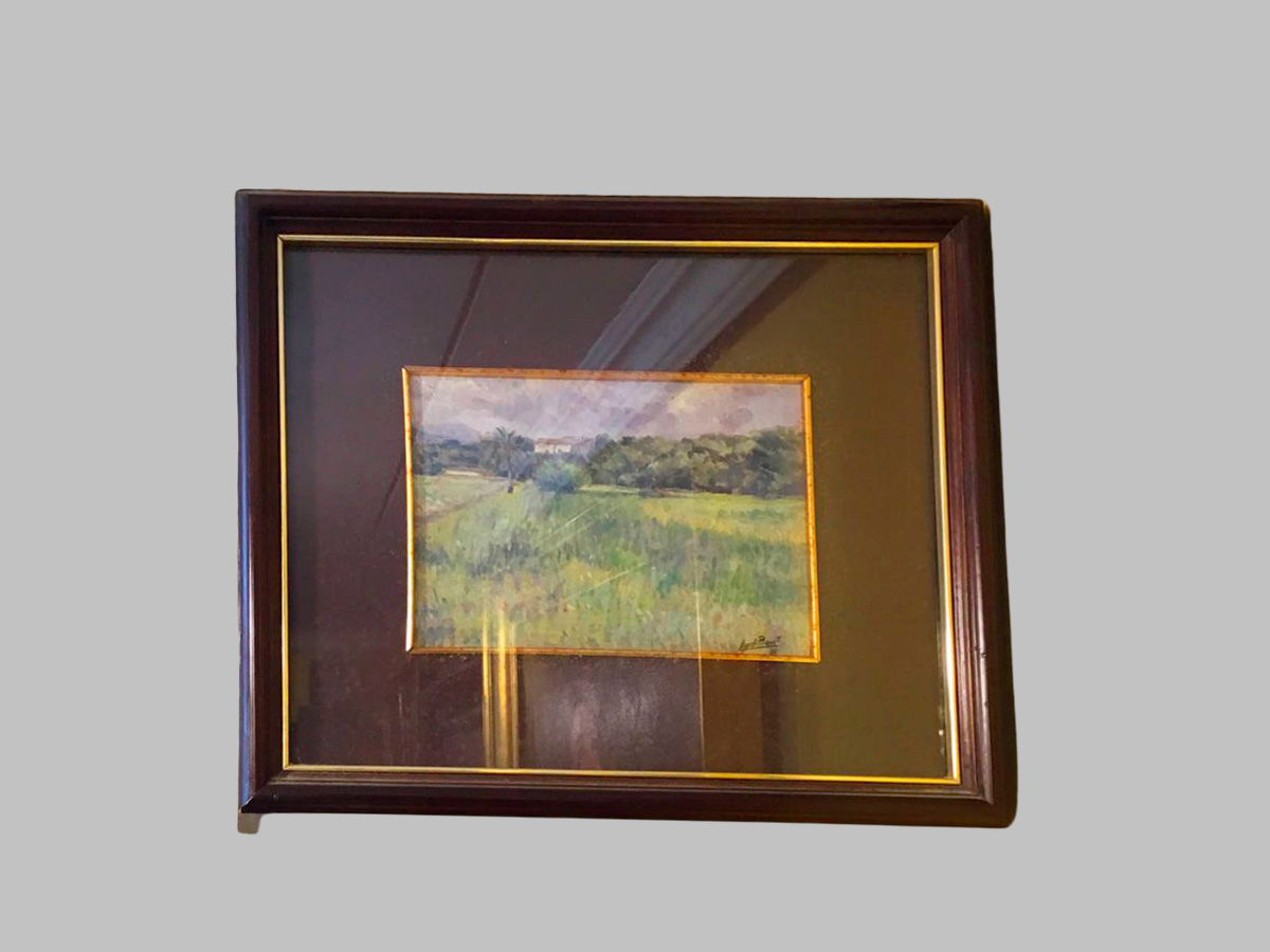 Óleo sobre tela representando una Finca en Mallorca.