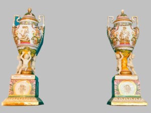 2 Jarrones de Porcelana de Sevres - Siglo XIX