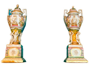 2 Jarrones de Porcelana de Sevres - Siglo XIX