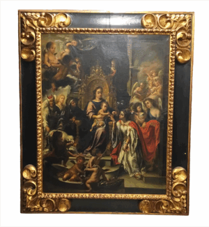 Virgen con el Niño en trono - Siglo XVIII