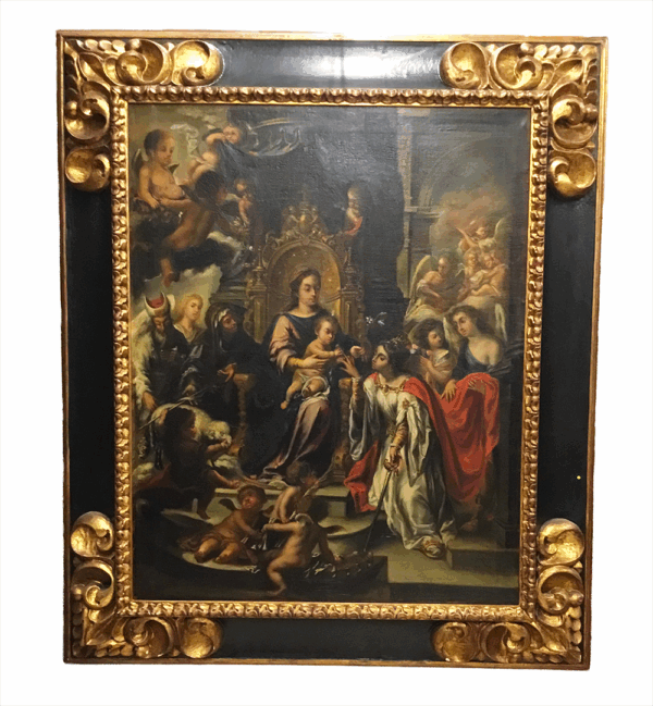 Virgen con el Niño en trono - Siglo XVIII