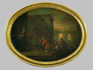 Flemish Painting on Oval Board