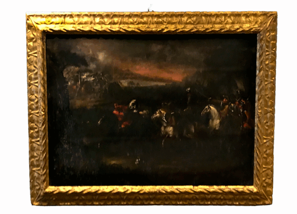 Batalla con Caballos y Guerreros - Barroco Español, Siglo XVIII