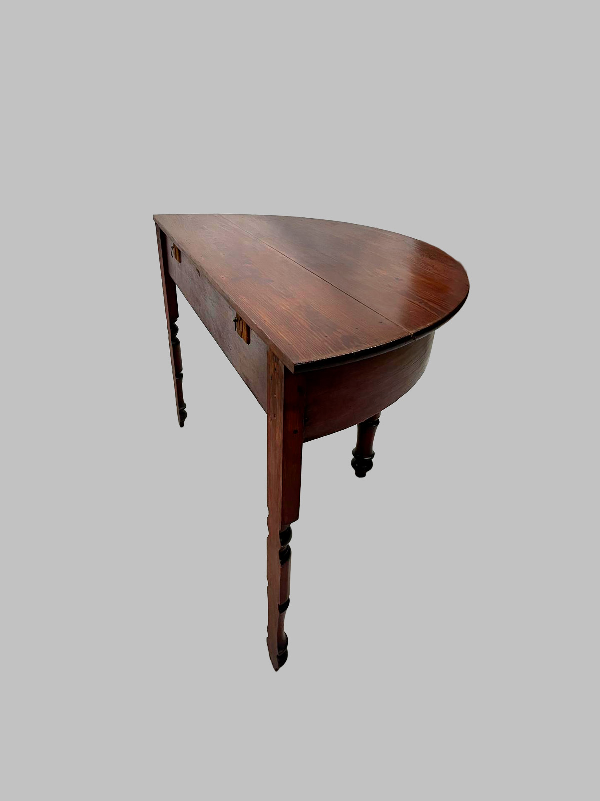 Mesa de Comedor de Caoba con Dos Medias Lunas – Estilo Isabelino, Siglo XIX — изображение 5