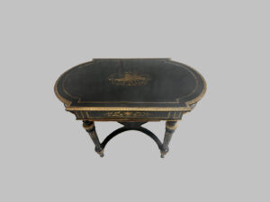 Mesa Auxiliar Ovalada de Ébano – Napoleón III, Siglo XIX