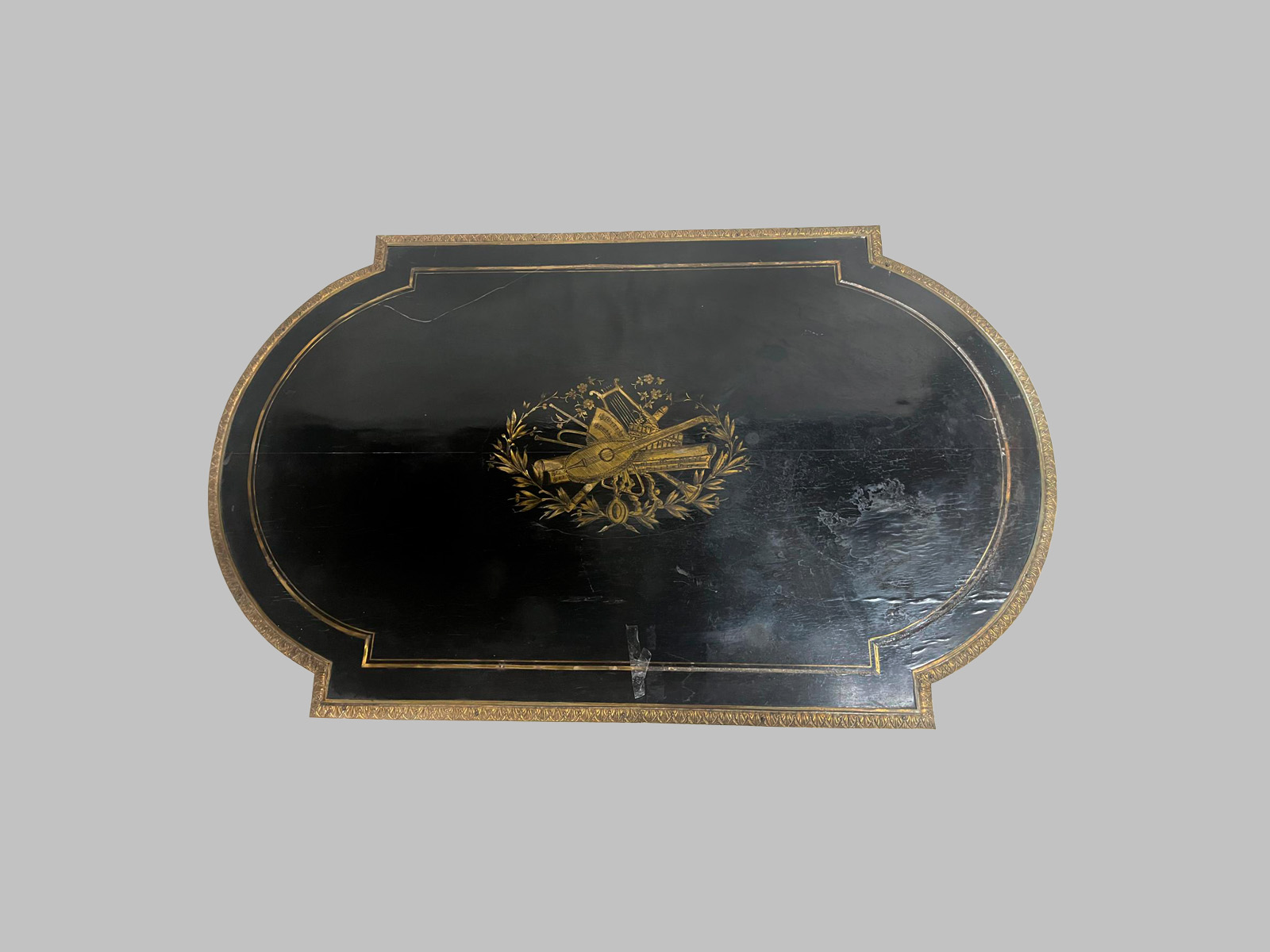 Mesa Auxiliar Ovalada de Ébano – Napoleón III, Siglo XIX — изображение 6