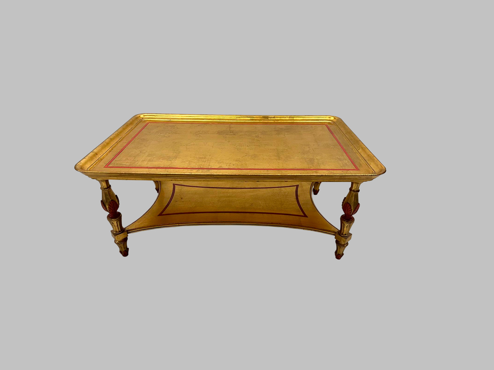 Mesa de Centro con Bandeja Extraíble y Acabado Dorado — изображение 2