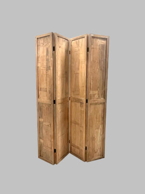 Biombo de Iroko Lacado