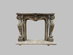 Chimenea de Piedra Caliza Italiana Estilo Barroco – Siglo XIX