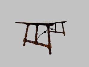 Bufete de Nogal de 6 Patas Estilo Luis XIII – Hecho a Mano