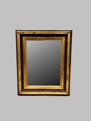 Espejo con Marco Dorado y Negro – Siglo XIX