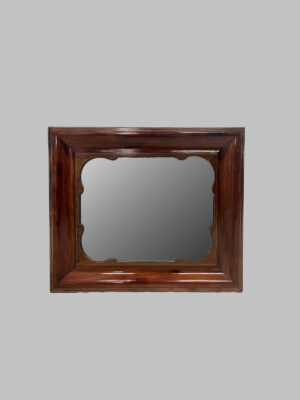 Espejo Isabelino de Caoba Abombado – Siglo XIX