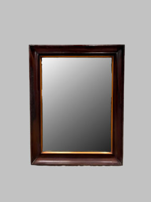 Espejo Isabelino de Caoba Abombado – Siglo XIX