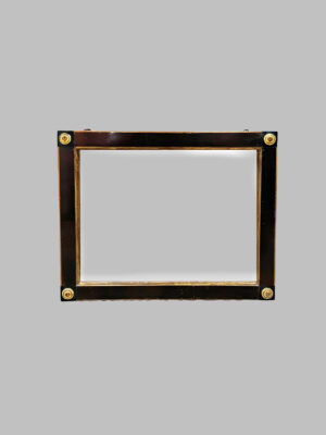 Conjunto de 4 Marcos Imperio de Caoba con Media Caña Dorada