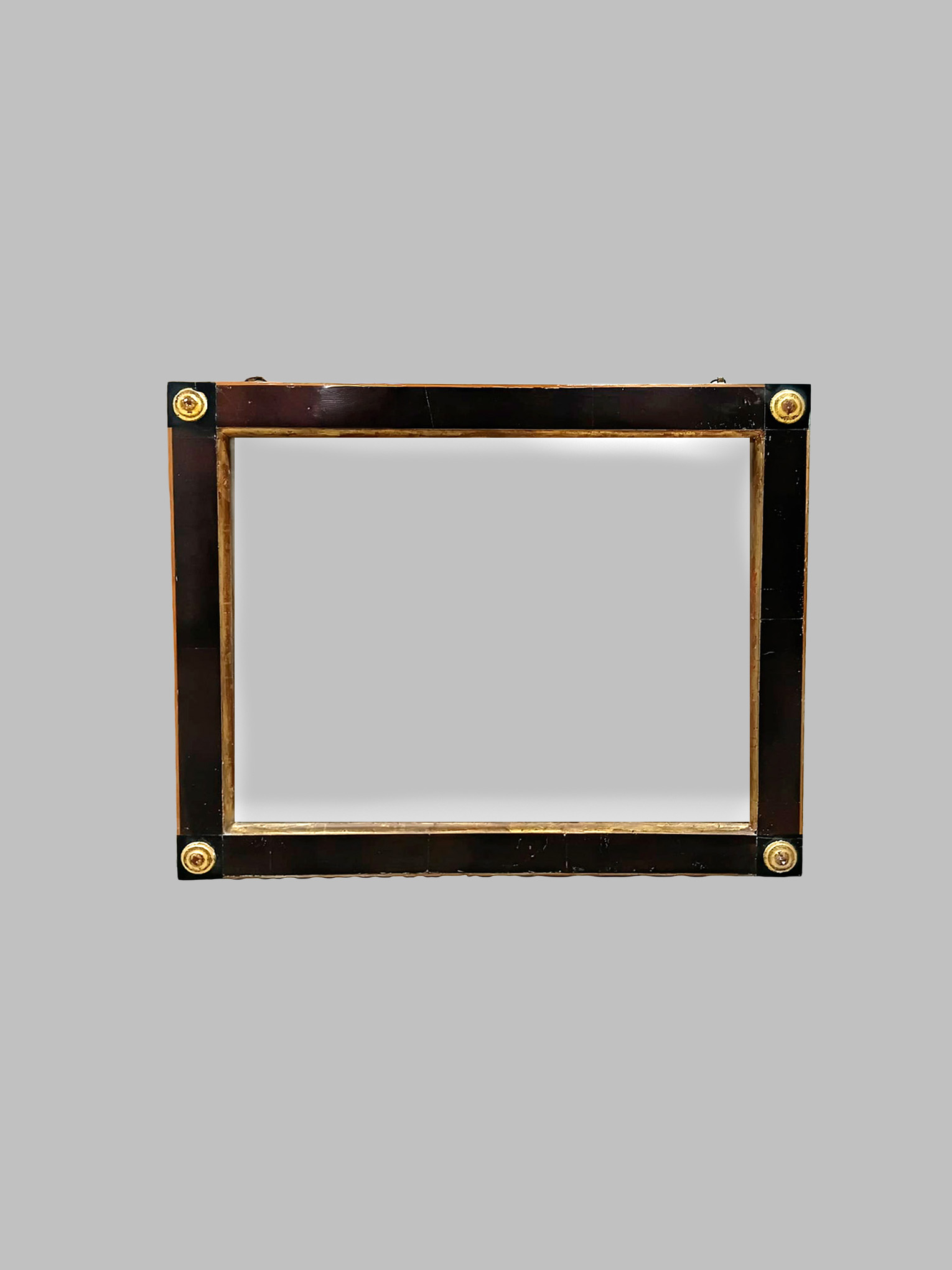 Conjunto de 4 Marcos Imperio de Caoba con Media Caña Dorada