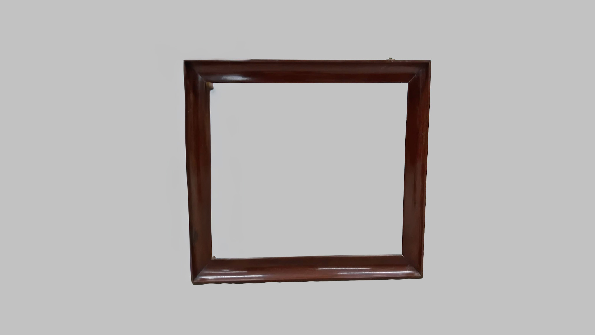 Pareja de Marcos Isabelinos Abombados de Caoba