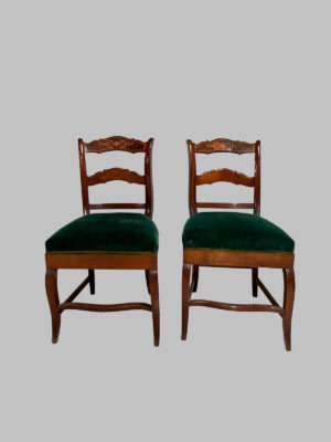 Pareja de Sillas Mallorquinas Imperio de Caoba