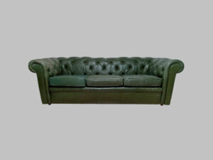 Tresillo Chester en Piel Verde