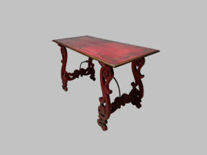 Bufete Italiano de Nogal Policromado Rojo – Siglo XVII