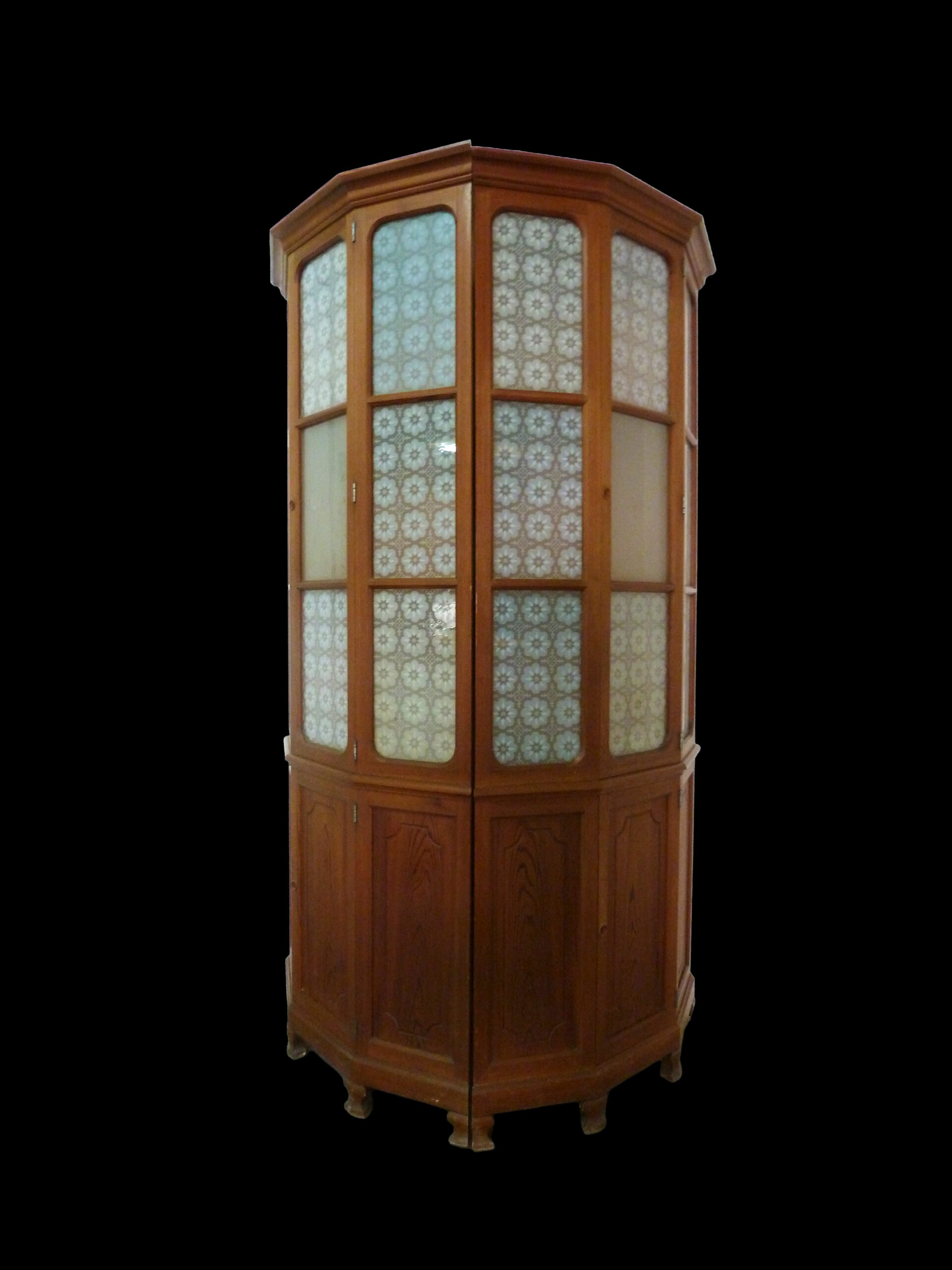 Pareja de Vitrinas Rinconeras de Pino Norte – Siglo XIX — изображение 3