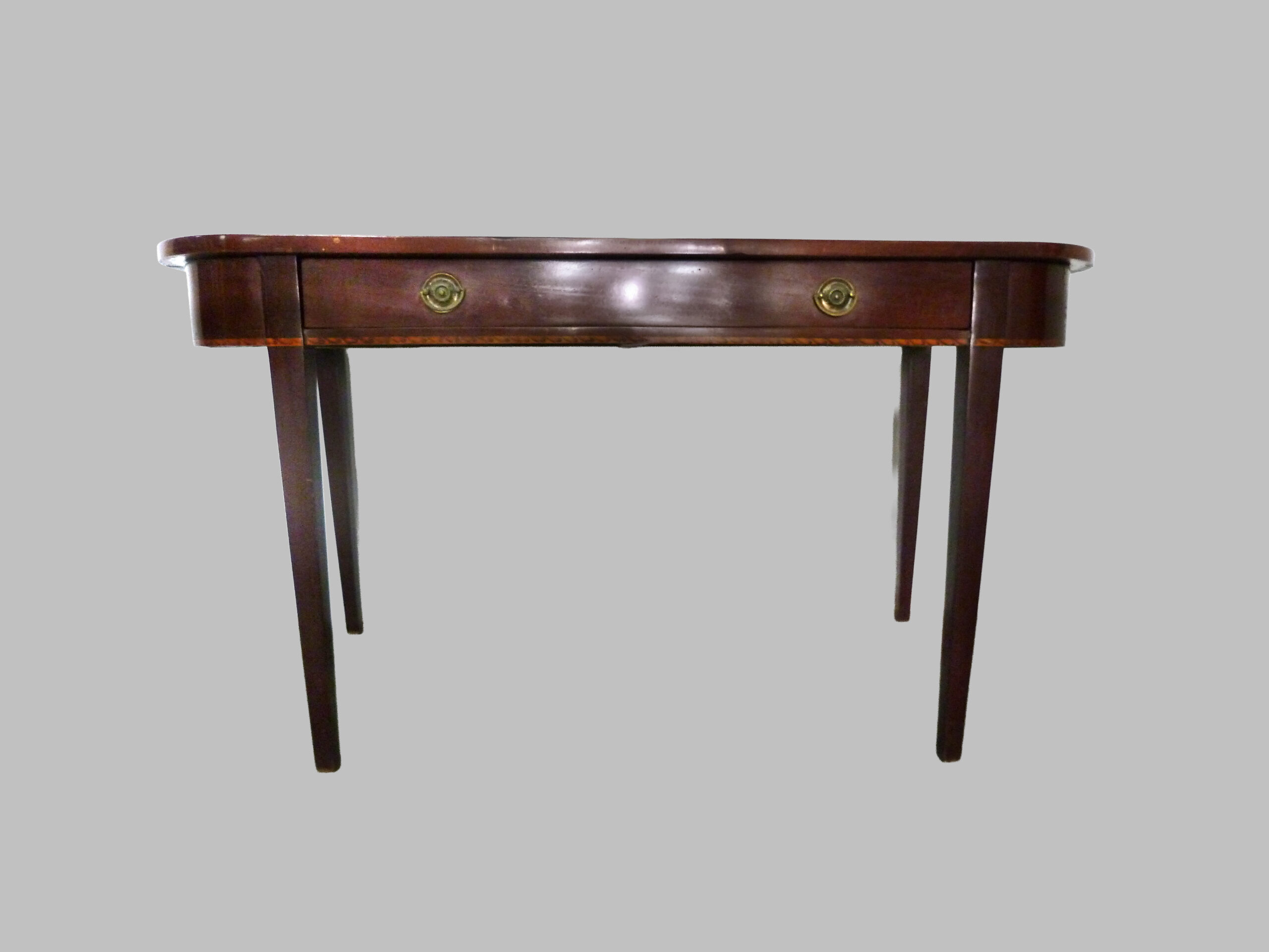 Mesa Georgiana de Caoba con Marquetería