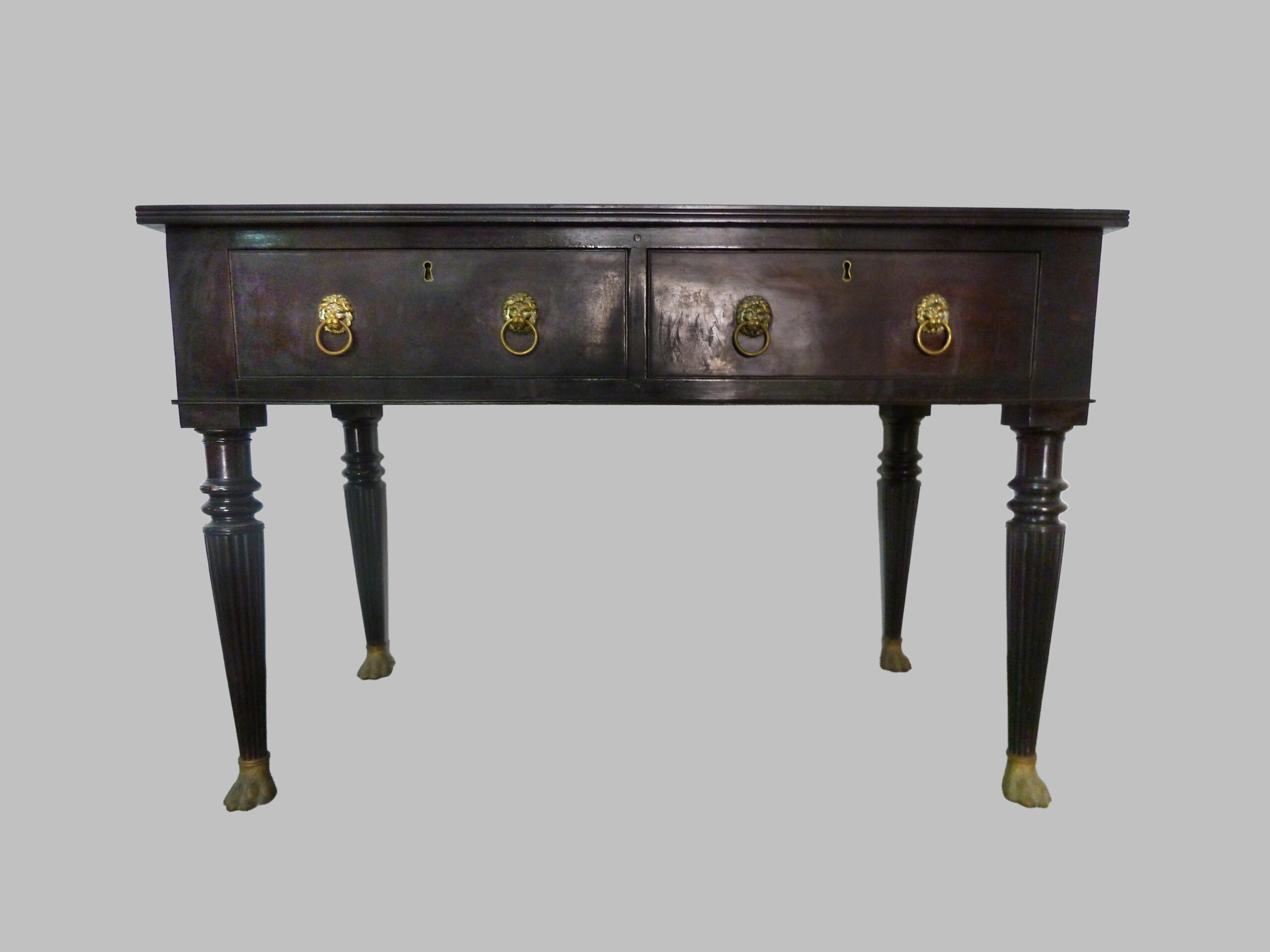 Mesa-Aparador Regency de Caoba con 2 Cajones – c. 1800 — изображение 2