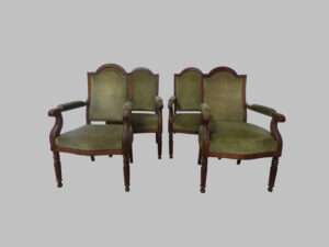 Cuatro Sillones Franceses de Caoba – Siglo XIX