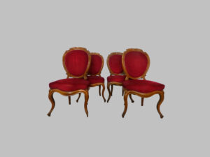 Conjunto de 4 Sillas Isabelinas de Limoncillo – c. 1860