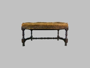 Banqueta Luis XIII de Nogal