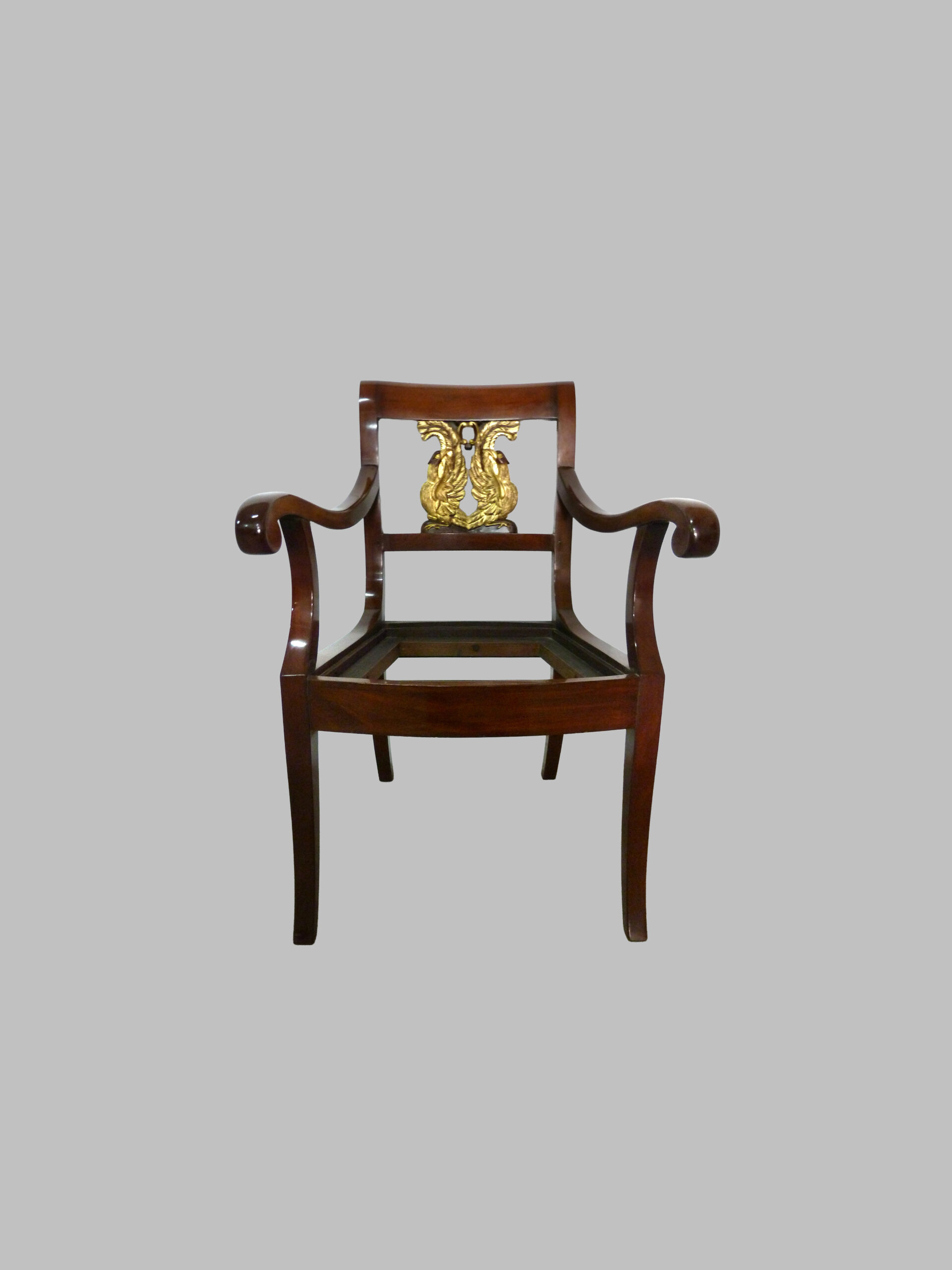 Sillón Imperio de Caoba – c. 1800 - Imagen 2