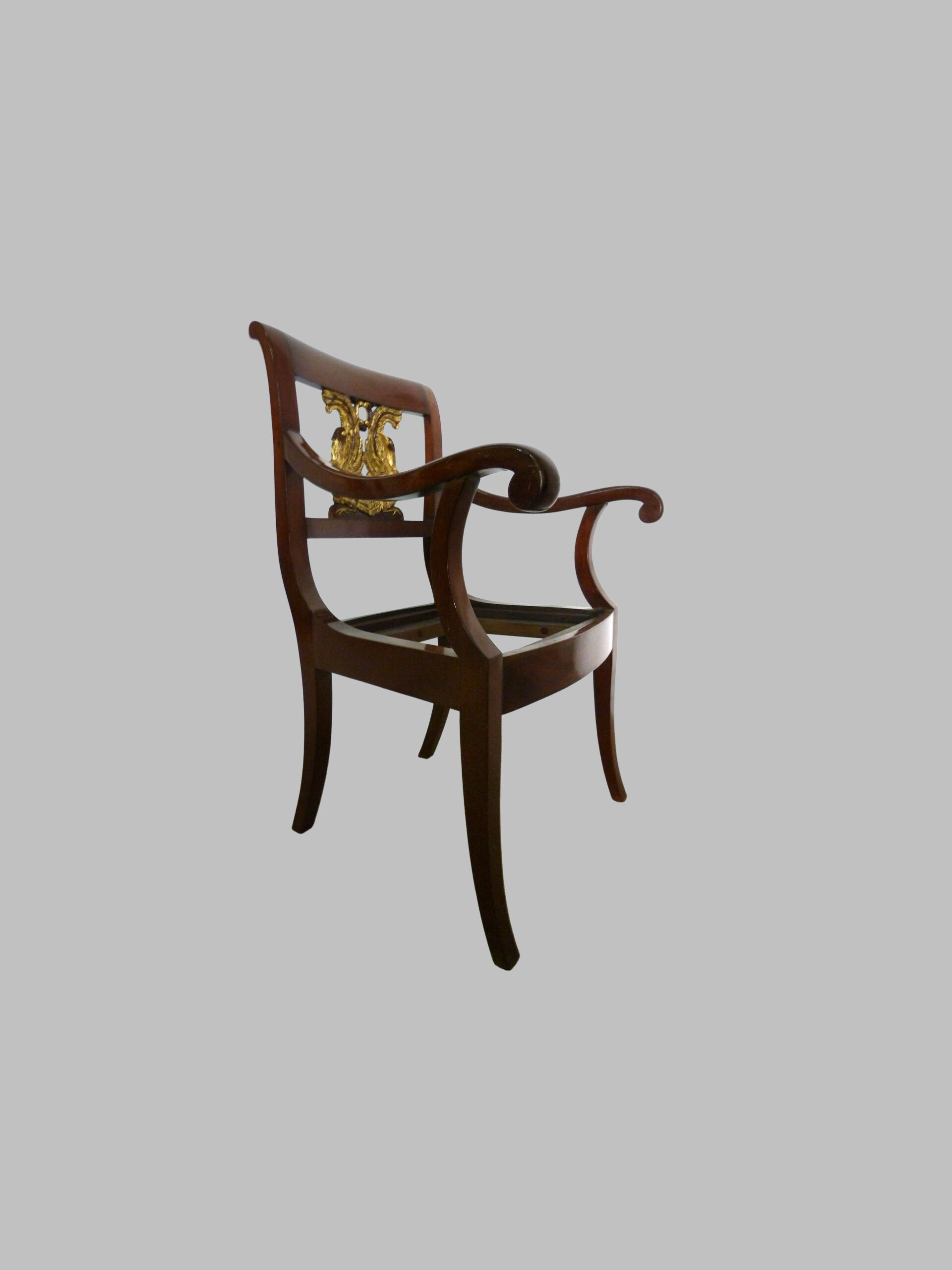 Sillón Imperio de Caoba – c. 1800 - Imagen 3