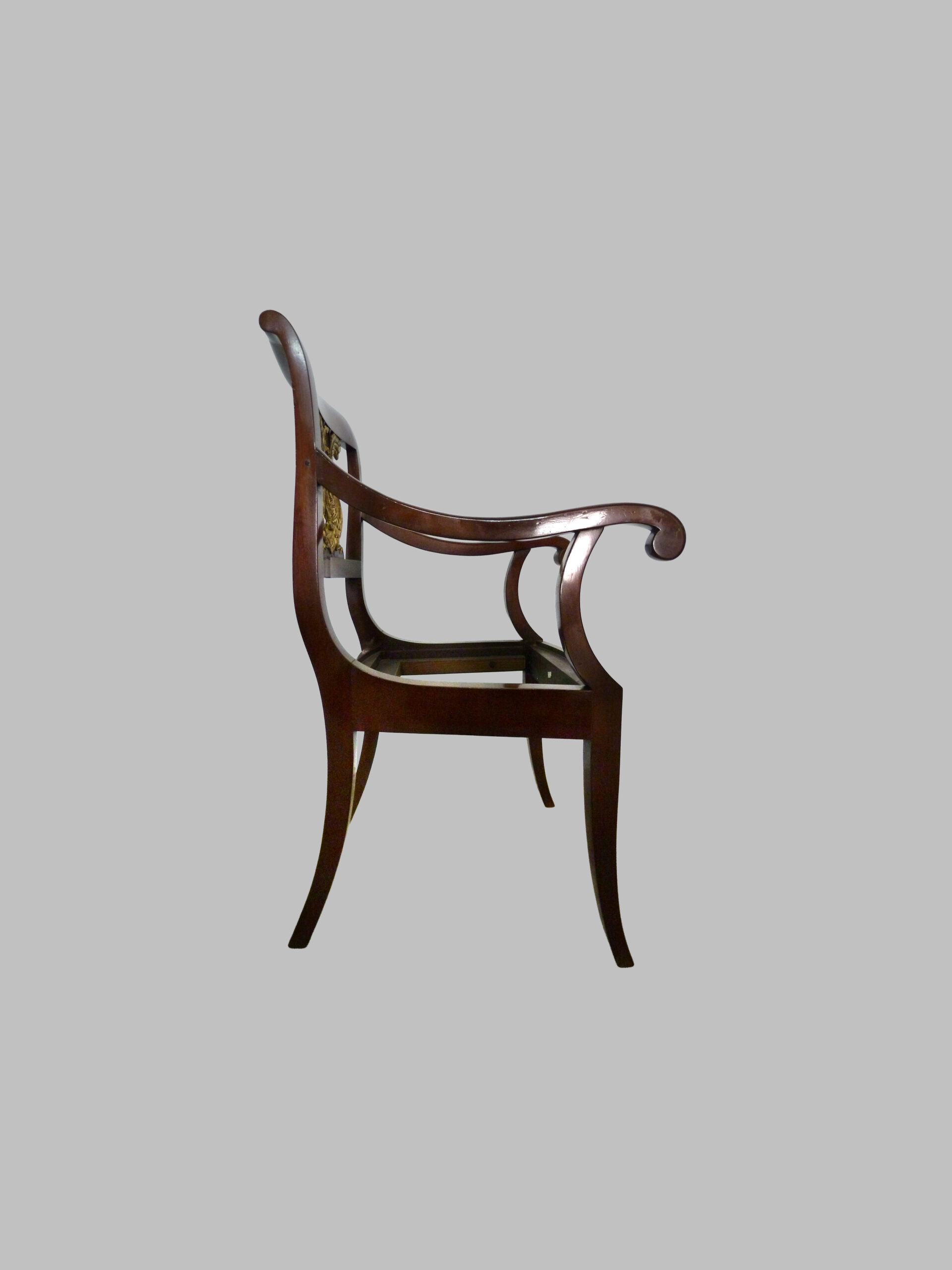 Sillón Imperio de Caoba – c. 1800 - Imagen 4