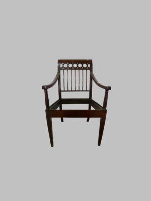 Sillón Menorquín Imperio de Caoba – c. 1800