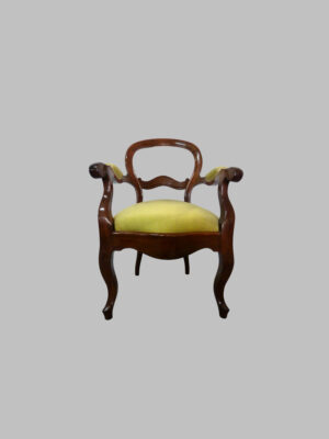 Sillón Paridora Isabelino de Caoba – Siglo XIX