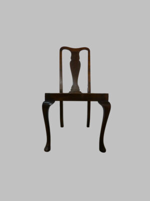 Silla Reina Ana de Caoba – Siglo XIX