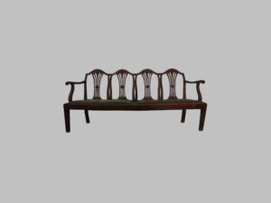 Sofá Hepplewhite de Caoba – Siglo XVIII