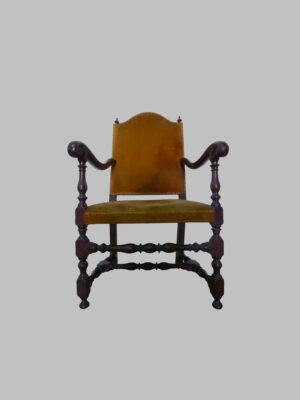 Sillón Luis XIII de Nogal – Siglo XVII