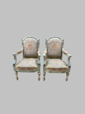 Pareja de Sillones Fernandinos de Caoba