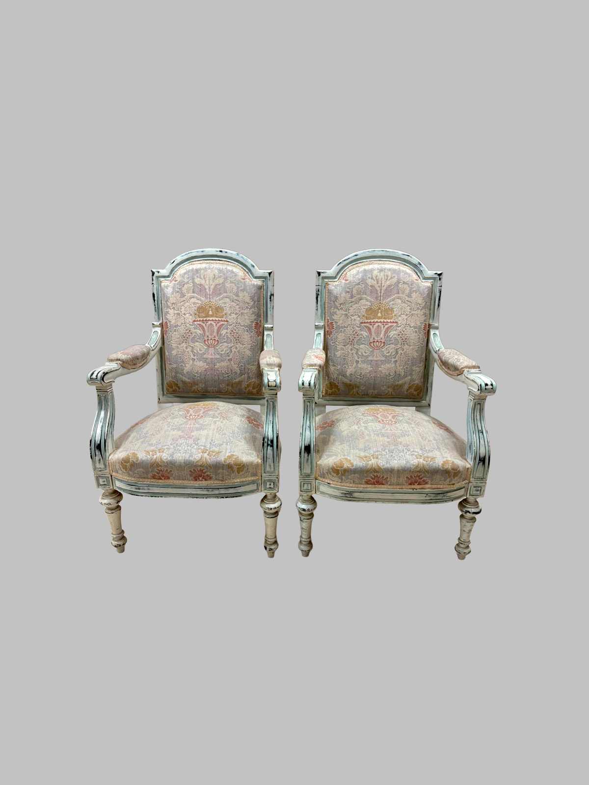 Pareja de Sillones Fernandinos de Caoba