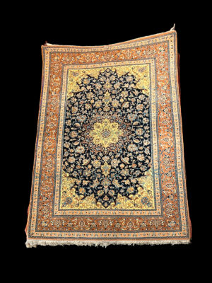 Alfombra Nain Real – Elegancia en Tonos de Agua y Arena