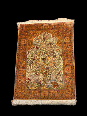 Alfombra Hereke de Seda – “Árbol de la Vida” Imperial Otomana